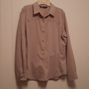 REI ladies large tan trail shirt